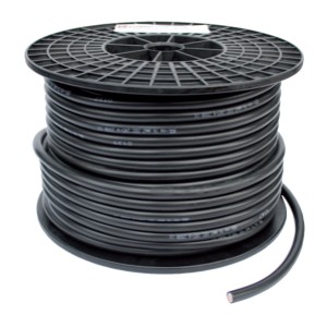 Accu kabel dubbel geisoleerd ZWART 16 mm2 (1 rol = 50m)