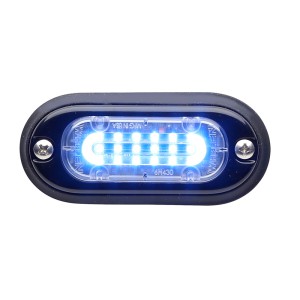 T-ION Mini LED Flitser, blauw, 24V R65, Ultra laag profiel