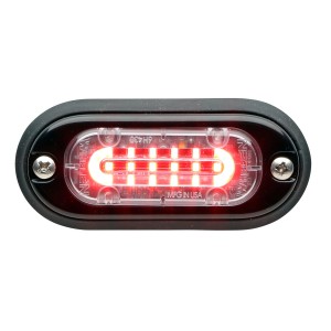 T-ION Mini LED Flitser, Rood, 12V, R65, Ultra laag profiel