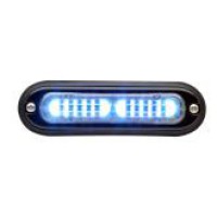 T-ION LED flitser, blauw, Oppervlakte montage, Ultra laag profiel