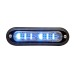 T-ION DUO LED Flitser, blauw/Wit, Oppervlakte montage, Ultralaag profiel