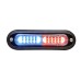 T-ION SPLIT LED Flitser, Rood/Wit, Oppervlakte montage, Ultralaag profiel