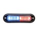 T-ION SPLIT LED Flitser, Rood/blauw, Oppervlakte montage, Ultralaag profiel